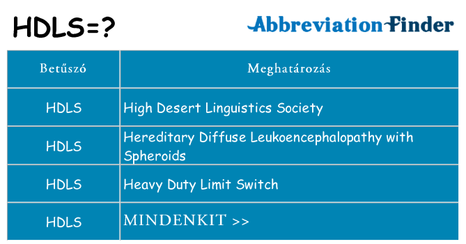 Mi a(z) hdls állni
