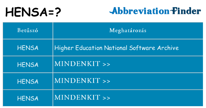 Mi a(z) hensa állni