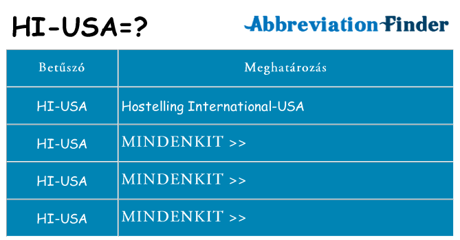 Mi a(z) hi-usa állni