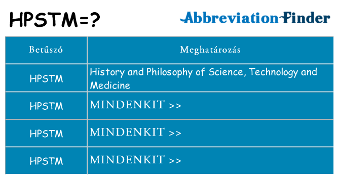 Mi a(z) hpstm állni