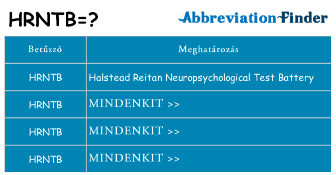 Mi a(z) hrntb állni