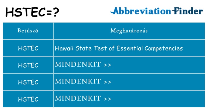 Mi a(z) hstec állni
