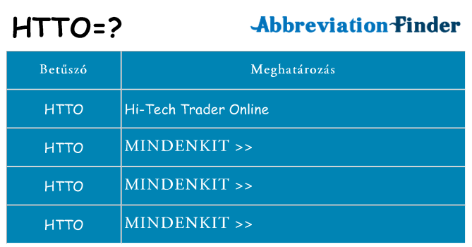 Mi a(z) htto állni