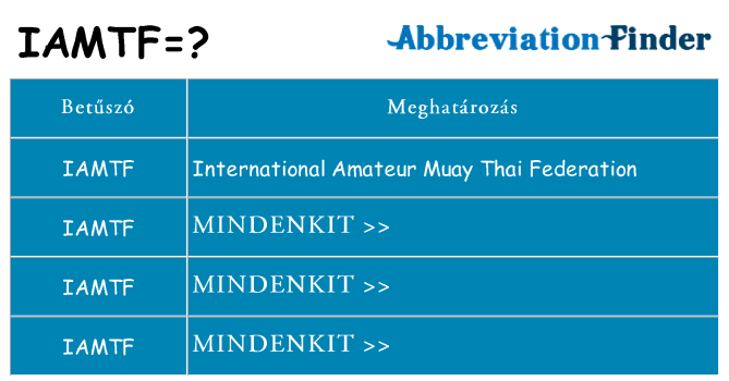 Mi a(z) iamtf állni