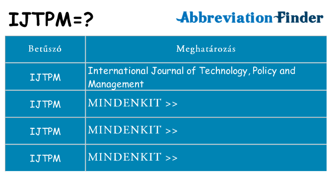 Mi a(z) ijtpm állni