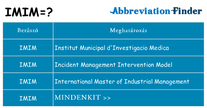 Mi a(z) imim állni