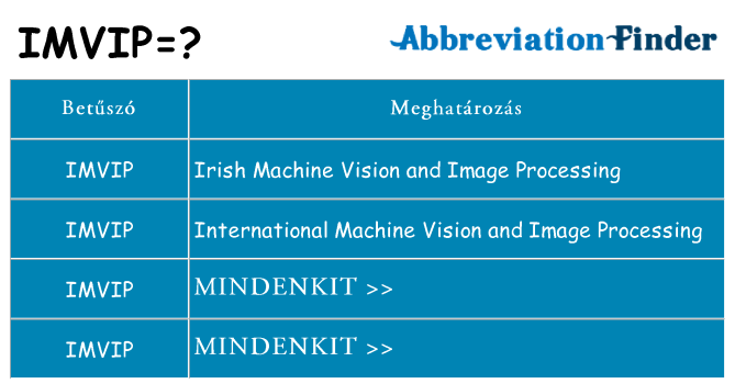 Mi a(z) imvip állni