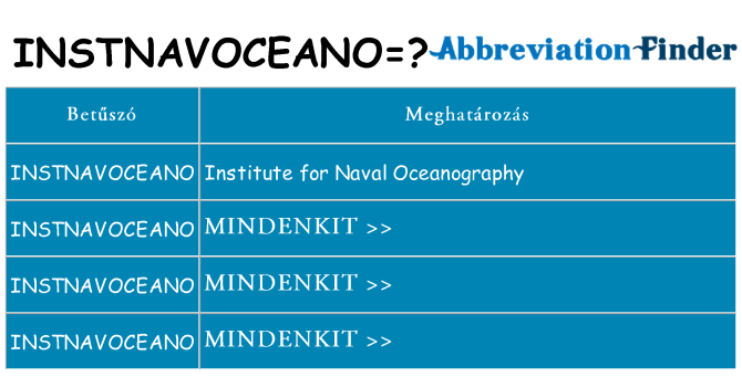 Mi a(z) instnavoceano állni