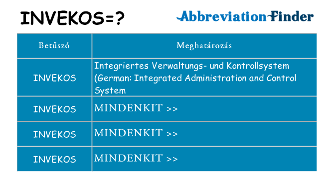 Mi a(z) invekos állni