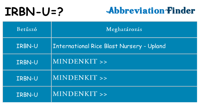 Mi a(z) irbn-u állni