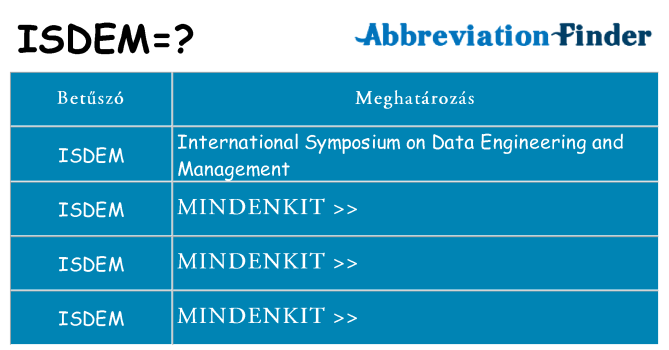 Mi a(z) isdem állni