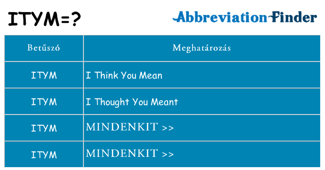 Mi a(z) itym állni