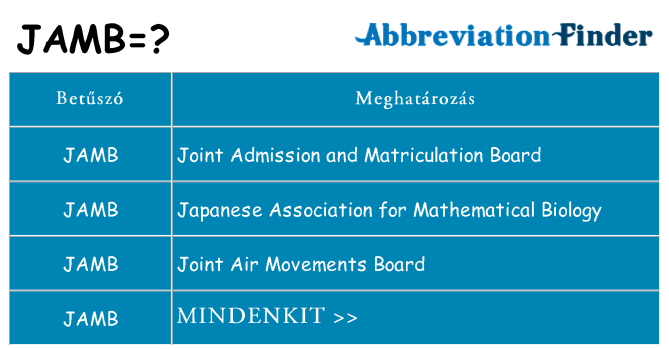 Mi a(z) jamb állni