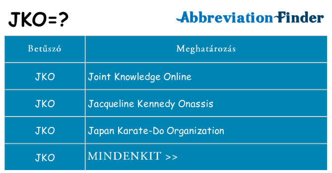 Mi a(z) jko állni