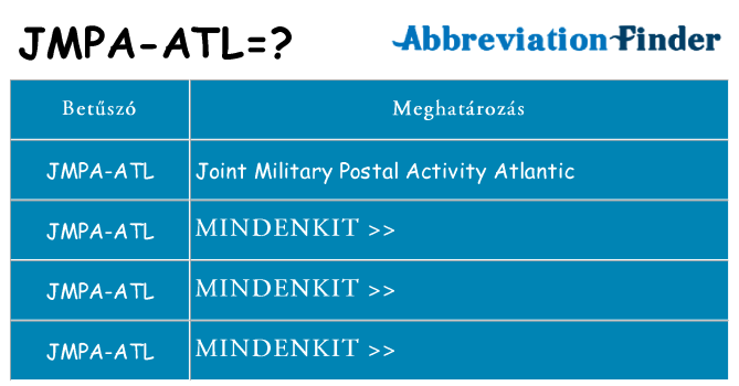 Mi a(z) jmpa-atl állni