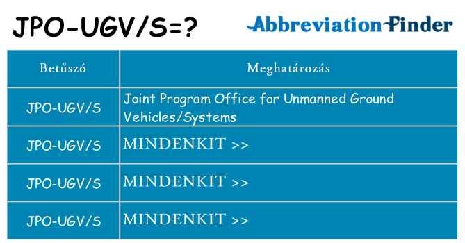 Mi a(z) jpo-ugvs állni