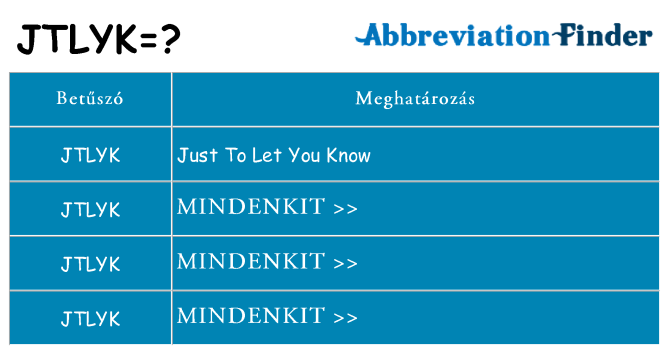 Mi a(z) jtlyk állni