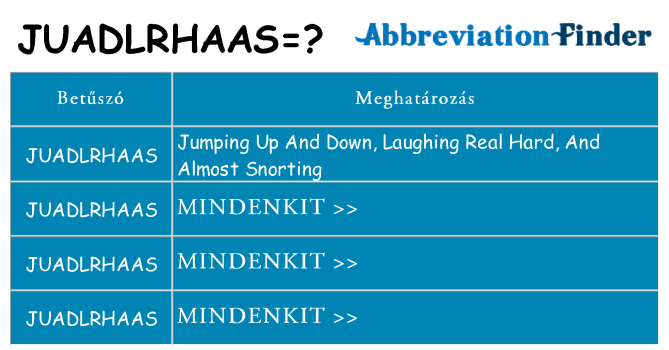 Mi a(z) juadlrhaas állni