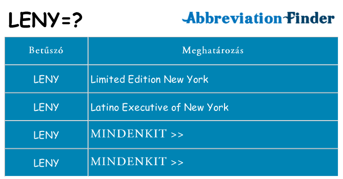 Mi a(z) leny állni