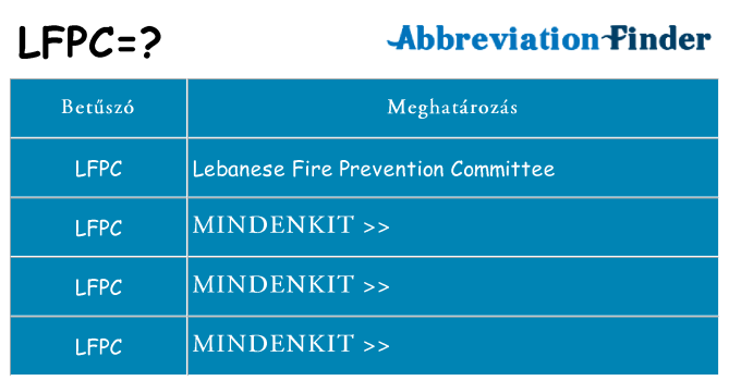 Mi a(z) lfpc állni