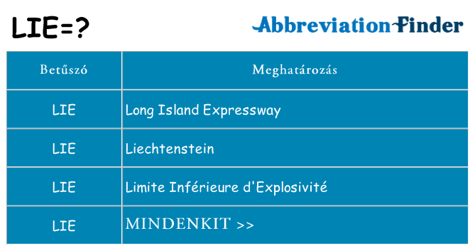 Mi a(z) lie állni