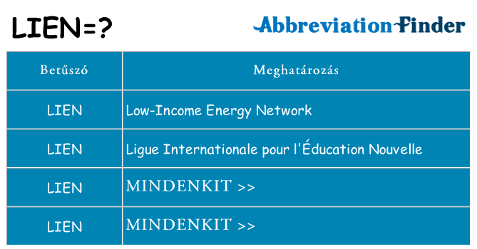 Mi a(z) lien állni