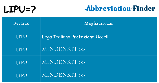 Mi a(z) lipu állni