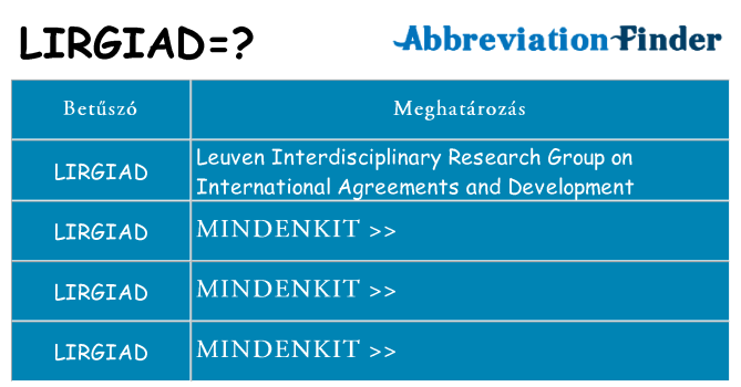 Mi a(z) lirgiad állni