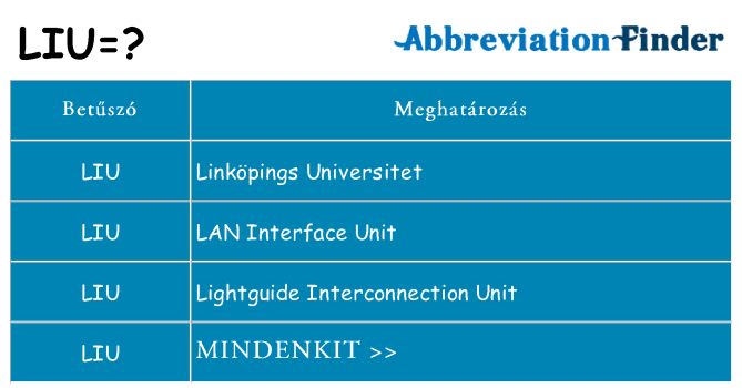 Mi a(z) liu állni