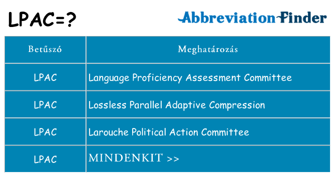 Mi a(z) lpac állni