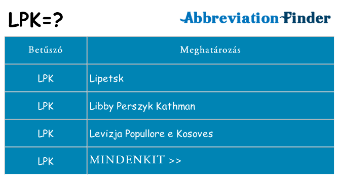 Mi a(z) lpk állni