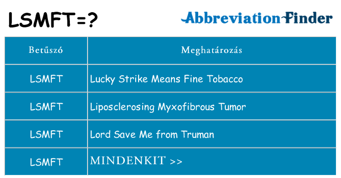 Mi a(z) lsmft állni