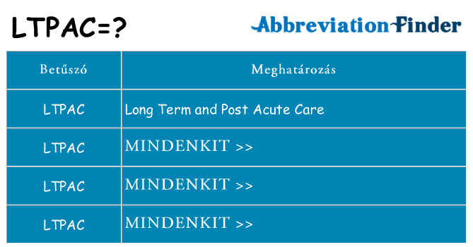 Mi a(z) ltpac állni