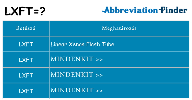 Mi a(z) lxft állni