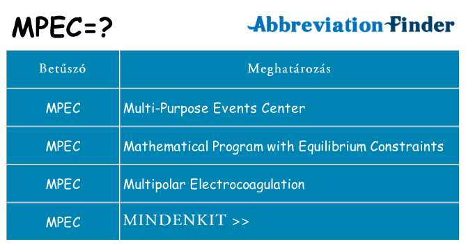 Mi a(z) mpec állni