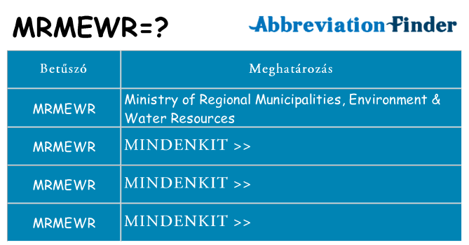 Mi a(z) mrmewr állni