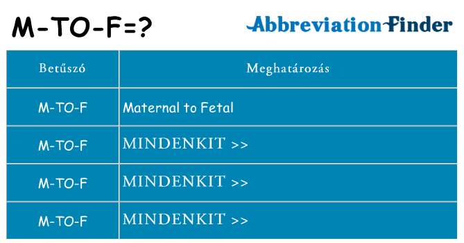 Mi a(z) m-to-f állni