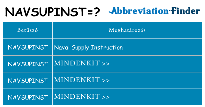 Mi a(z) navsupinst állni