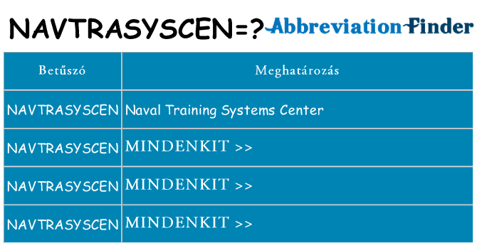 Mi a(z) navtrasyscen állni