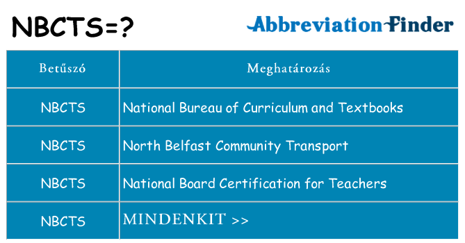 Mi a(z) nbcts állni