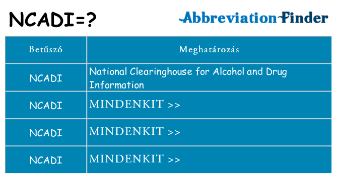 Mi a(z) ncadi állni