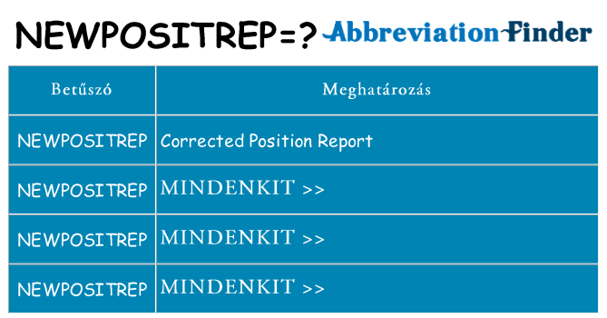 Mi a(z) newpositrep állni
