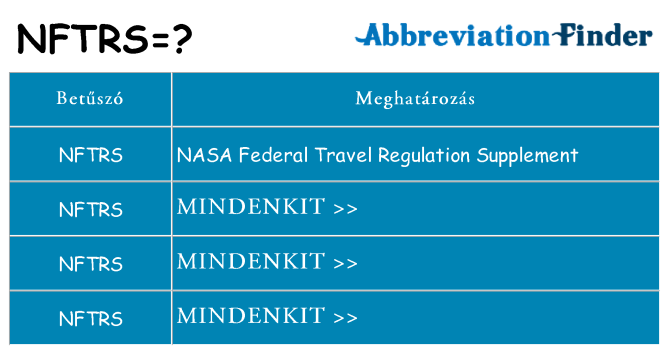 Mi a(z) nftrs állni