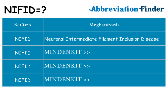 Mi a(z) nifid állni