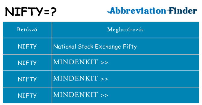 Mi a(z) nifty állni