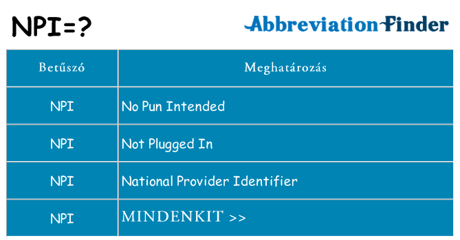 Mi a(z) npi állni