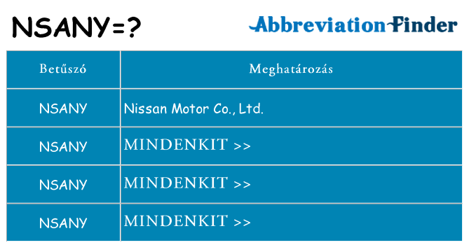 Mi a(z) nsany állni