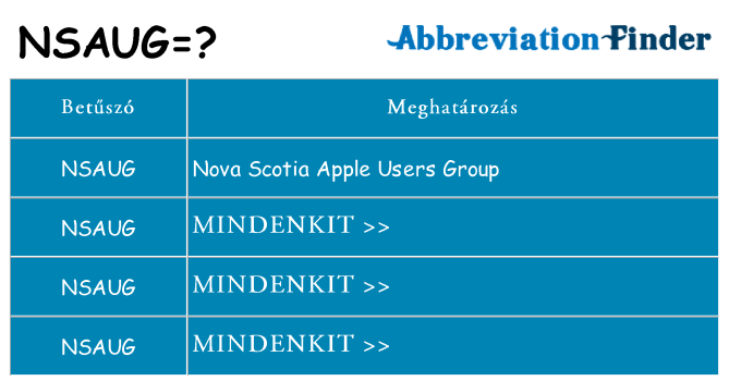 Mi a(z) nsaug állni