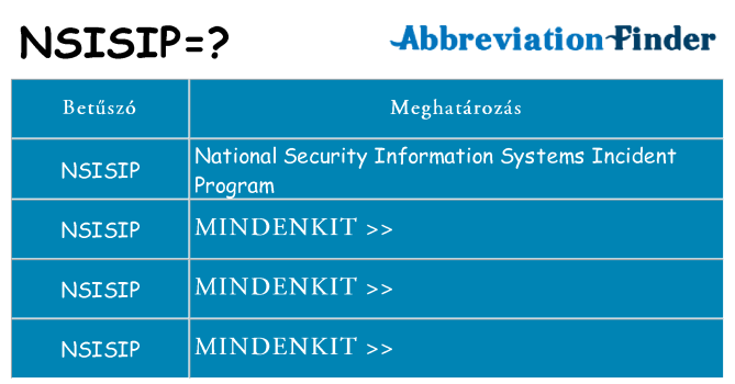 Mi a(z) nsisip állni