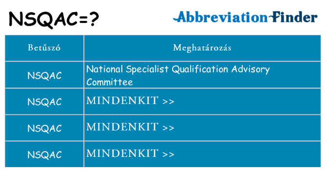 Mi a(z) nsqac állni